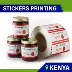 Adhesive Stickers Bottle Labels Printing in Kenya. Printing and Branding Company Kenya
