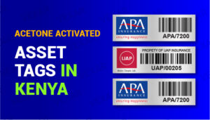 aluminium asset tagging with acetone activated asset tags in Kenya. metallic barcode tags Kenya