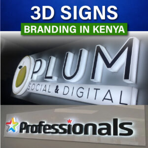 3D LED Signs branding in Nairobi Kenya