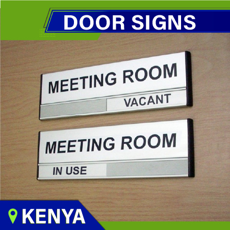 Custom Meeting Room Door Signs and Tags Printing and Branding in Kenya