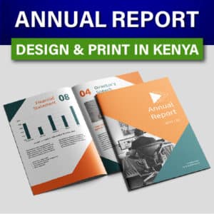 A4 Size Annual report design and printing in Nairobi Kenya