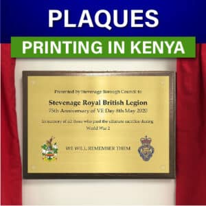 Aluminium Plaque Sign printing and Branding in Nairobi Kenya