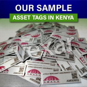 this is our aluminium asset tag sample with barcode and acetone activated adhesive. Aluminium Asset Tag Sample