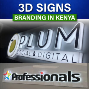 3D LED Signs branding in Nairobi Kenya