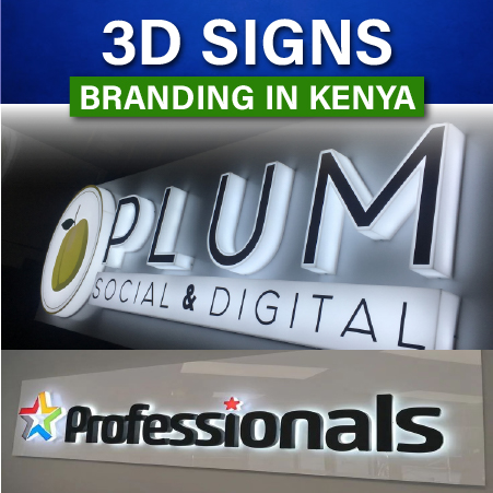 3D LED Signs branding in Nairobi Kenya