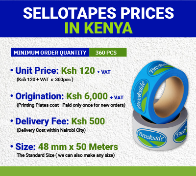 Sellotapes Printing Price in Kenya, Branded tapes pricing, Packing Cello tape Cost in Nairobi - Kenya