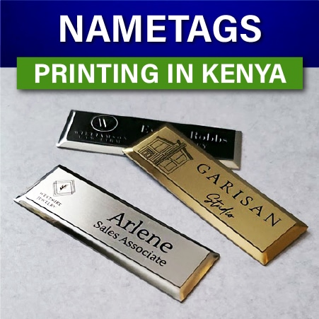 Custom Staff Nametags printing and Branding in Nairobi Kenya