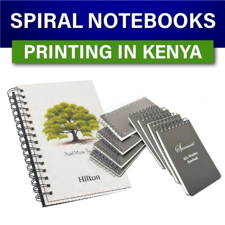 Hard Cover Spiral Notebooks printing in Nairobi Kenya