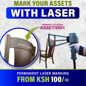 Permanent Laser Asset Tagging, Asset Tagging with Laser engraving Machine Permanently in Kenya