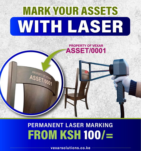 Permanent Laser Asset Tagging, Asset Tagging with Laser engraving Machine Permanently in Kenya