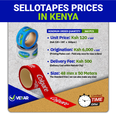Sellotapes Printing Price in Kenya, Branded tapes pricing, Packing Cello tape Cost in Nairobi Kenya